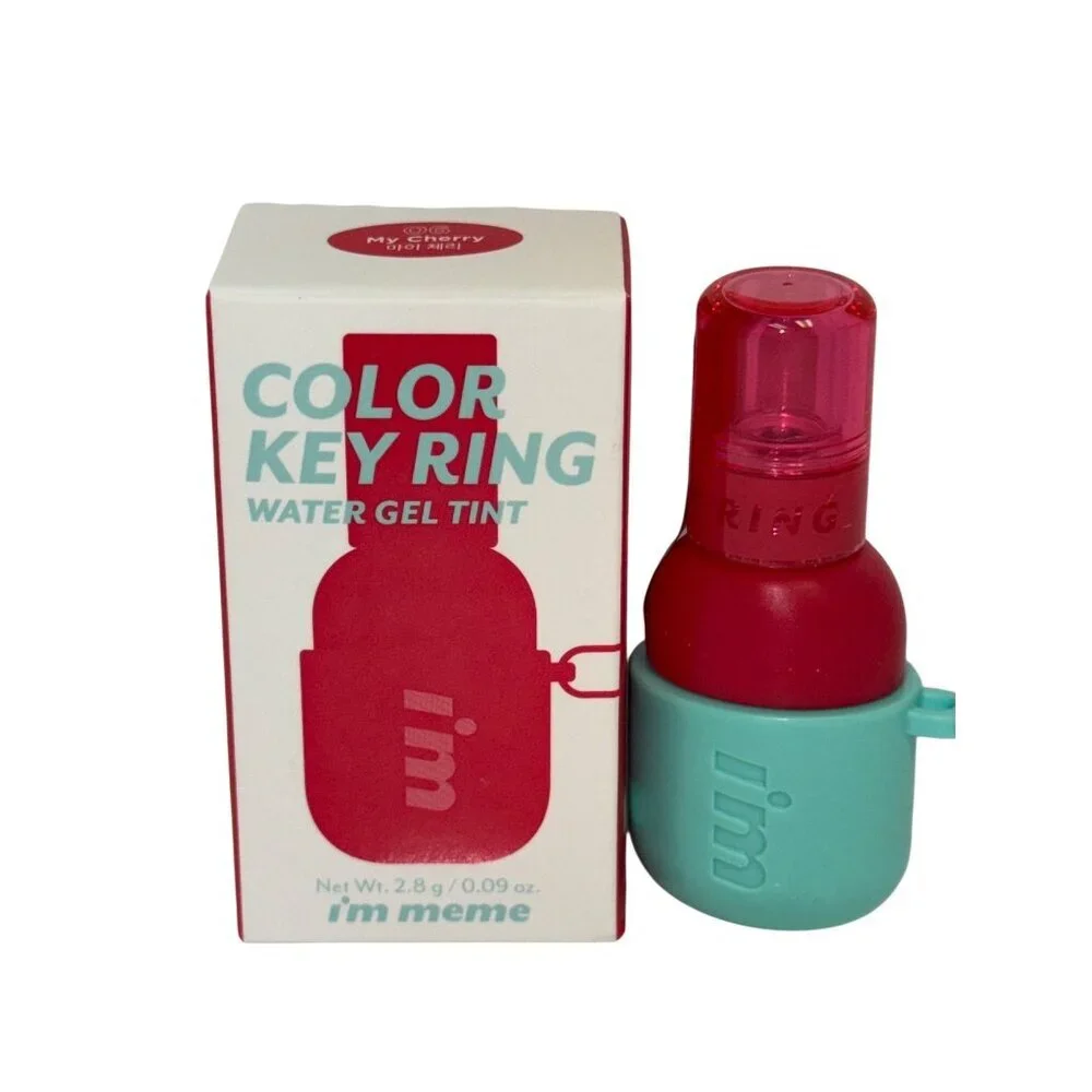 I'm Meme Color Key Ring Water Gel Lip Tint My Cherry Non Smudge Travel Size NEW